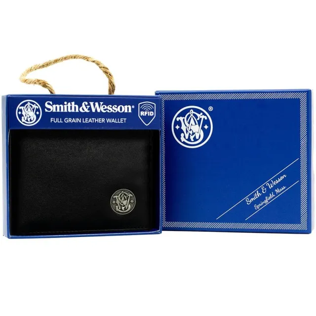 Buy Cameleon 49353 Smith & Wesson Front Pocket Wallet Genuine Leather Black online