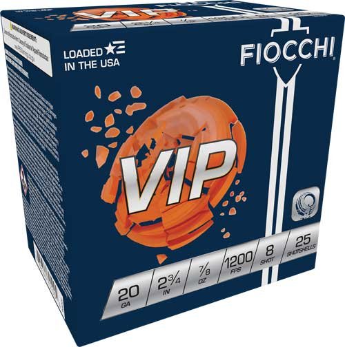 Fiocchi 20VIP8 20GA 2.75" 7/8oz #8 Shot 1200FPS 250rd Case - Fiocchi - 20 Gauge