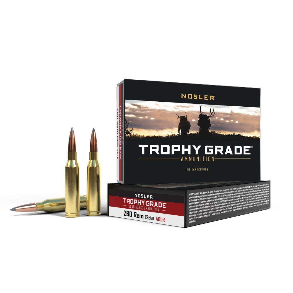 Buy Nosler 61022 .260 Rem AccuBond 129gr Brass 20 Rounds 2800fps 2245ft/lbs online