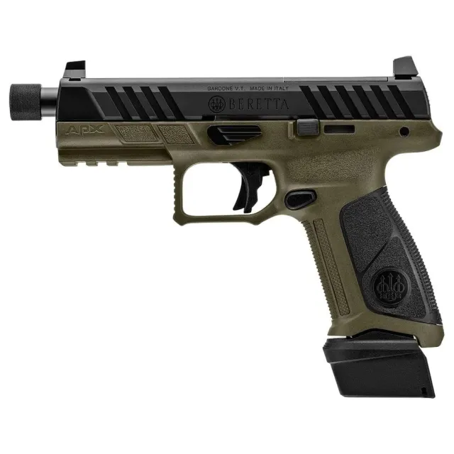 Beretta APX-A1 Full Size Tactical 9mm 4.8in 21rd OD Grn Pistol JAXA1F921TAC - Beretta - 9mm