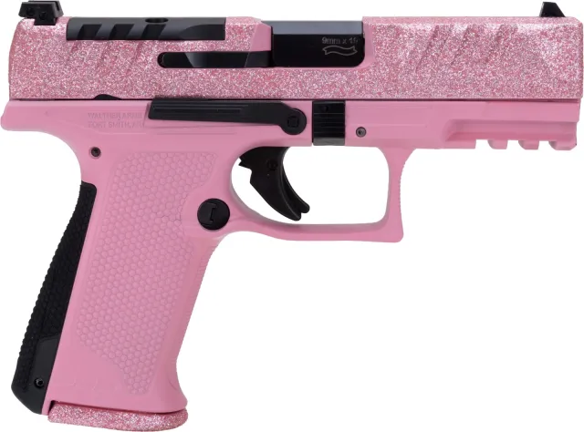 Walther PDP PDP 9mm Luger Diamond Dust Glitter Slide 15+1 4.000 Pink Polymer