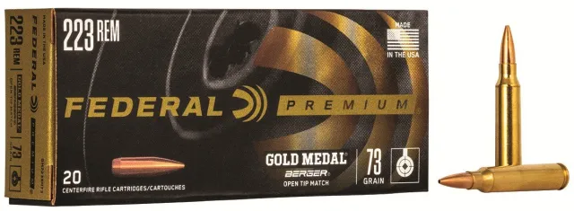 Federal GM223BH73 Premium Gold Medal 223Rem 73gr Berger Open Tip Match... - Federal Premium Ammunition - 223 Rem