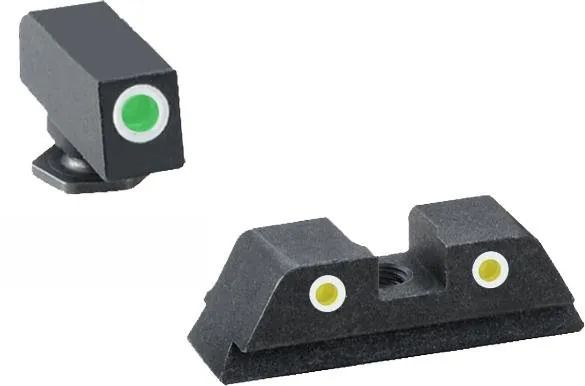 AmeriGlo GL115 Classic Tritium Sight Set for Glock Gen 1-5 9mm/.40/.45 - AMER