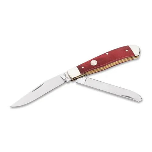 Boker TS 2.0 1095 Trapper Smooth Red Bone Dual-Blade Slipjoint - Boker for sale at Smoke Wagon Firearms