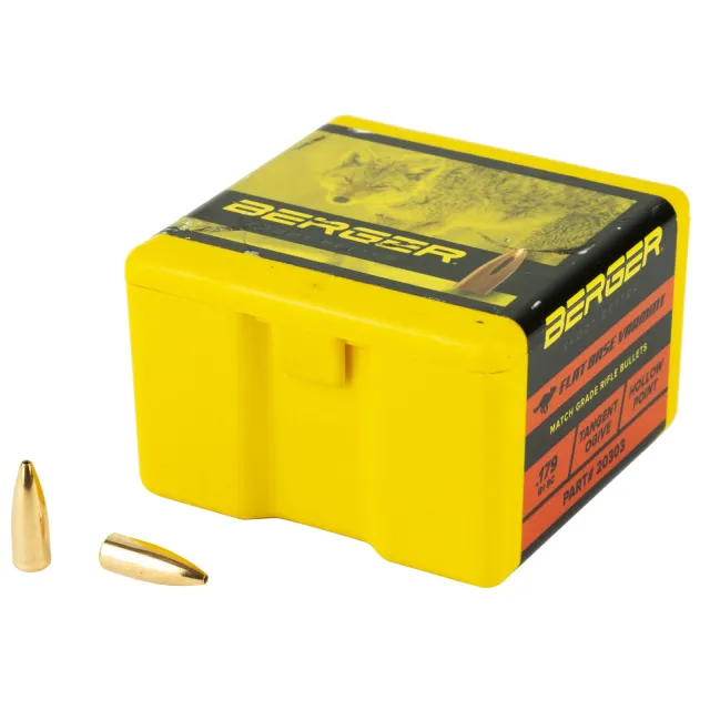 Berger 20303 20 Cal 35GR Flat Base Bullets, 100/Box - Berger Bullets - 20 CALIBER