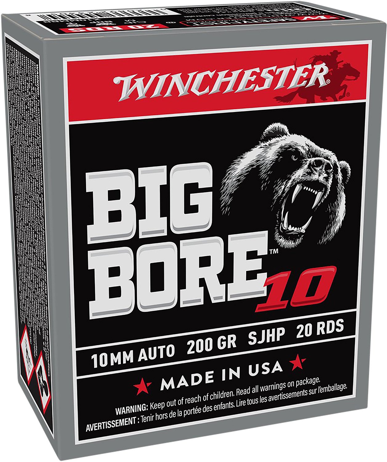 Winchester Ammo X10MMBB Big Bore Hunting 10mm Auto 200 gr Semi-Jacketed Hollow Point (SJHP) 20 Per Box/ 10 Cs - Winchester - 10mm Auto