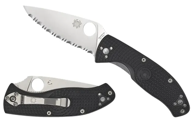 Spyderco C122PSBK Tenacious Black FRN SL-PS 3.5" Knife - Spyderco