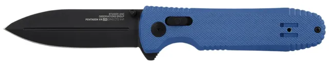 SOG SOG12610657 Pentagon XR LTE 3.60" Spear Point Blade Blue G10 Handle - SOG