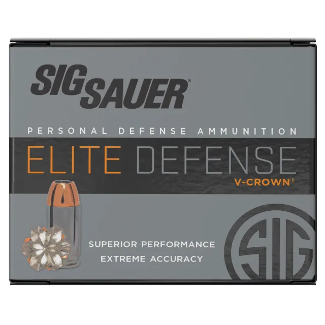 Sig Sauer Elite Performance 45ACP 185Grain 20ct V-Crown JHP 45 AUTO - Sig Sauer - 45 AUTO for sale at Bang-Bang Tactical