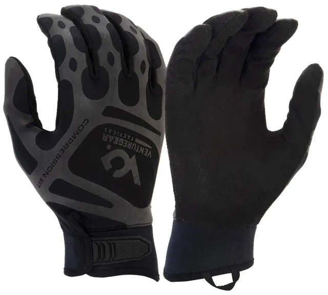 Pyramex Safety VGTG10BM Tactical Gloves Medium Black Synthetic Leather - Pyramex Safety