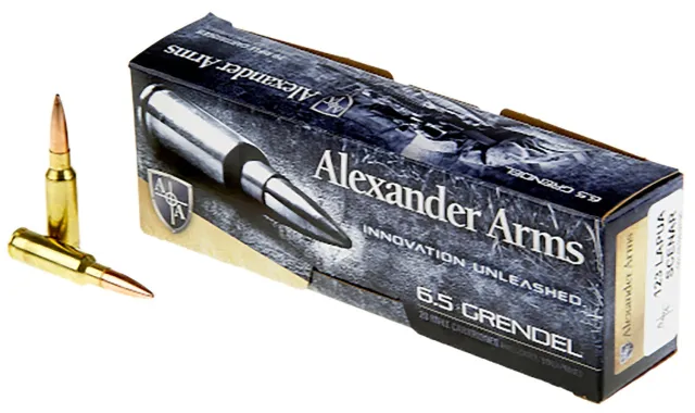 Alex Pro Firearms AG123LSBOX 6.5 Grendel 123gr OTM 20rd Brass - Alex Pro Firearms - 6.5 Grendel