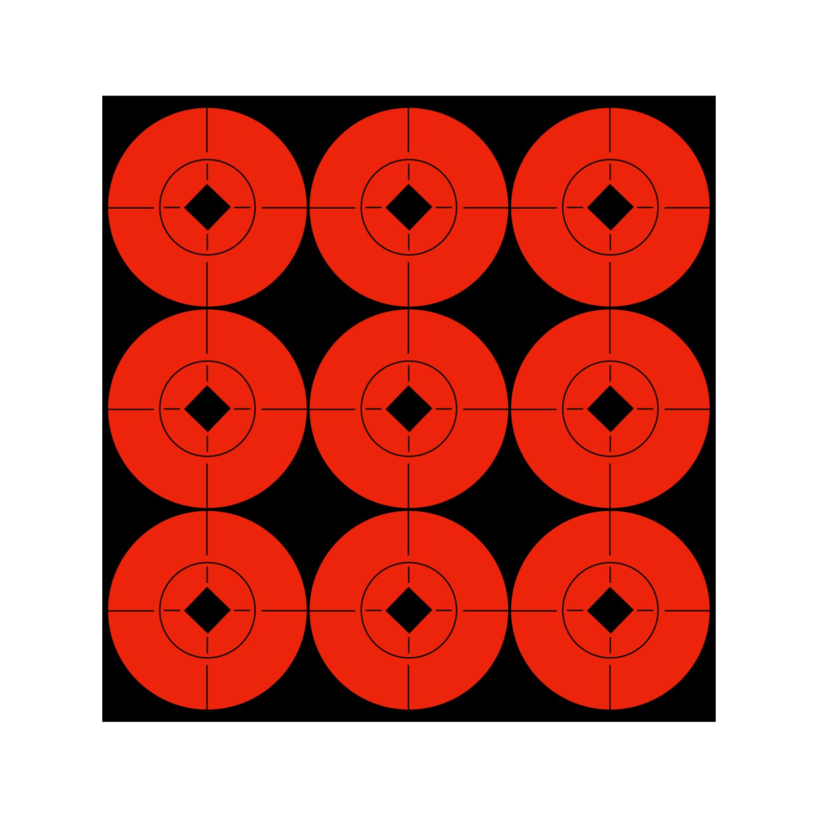 Birchwood Casey BC-33902 Target Spots 2 in Black Orange 90 Pack - Birchwood Casey - 2"
