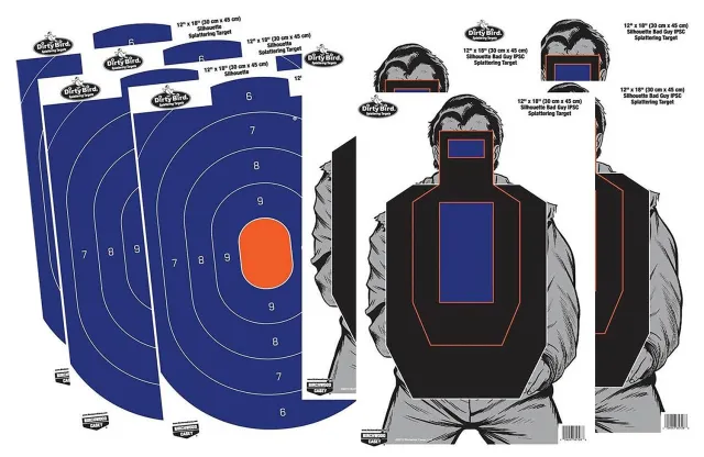 Birchwood CASEY Dirty Bird Oval Silhouette & Bad Guy Silhouette Combo 8Pack - Birchwood Casey for sale at Smoke Wagon Firearms