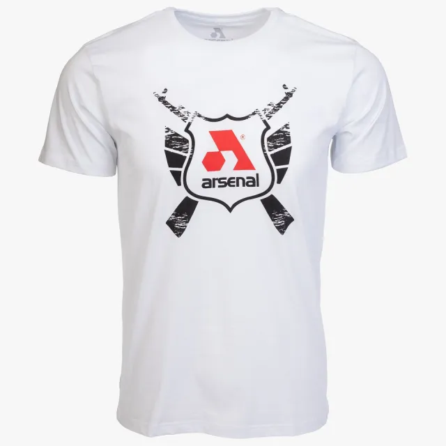Arsenal Large White Cotton Relaxed Fit Classic T-Shirt - Arsenal