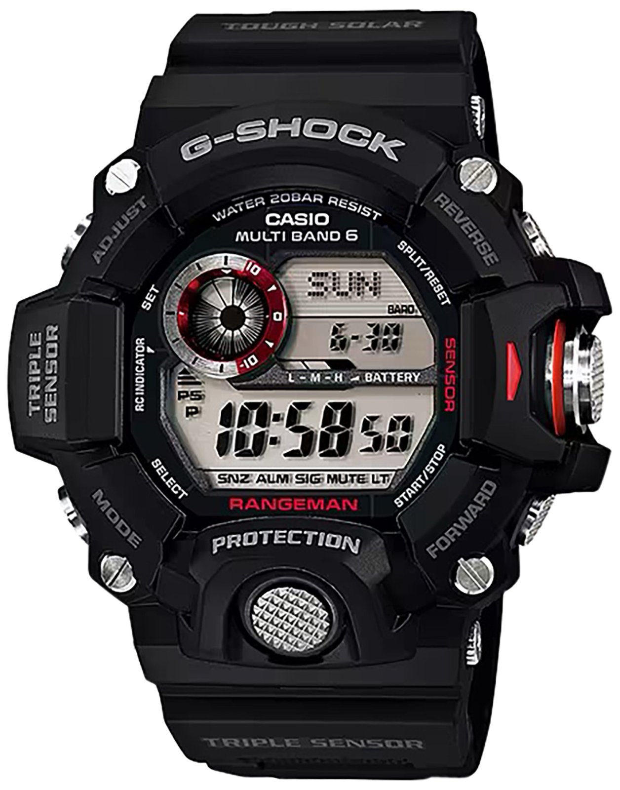 GSHOCK GW94001 G-Shock Rangeman Black Digital Compass Watch - GSHOCK
