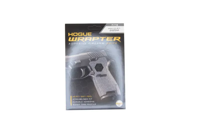 Hogue 17129 Glock 17 17L 18 22 24 31 - Wrapter Grit Adhesive Grip - Black - Small Frame Full Size Generation 1-2 - Hogue for sale at Smoke Wagon Firearms