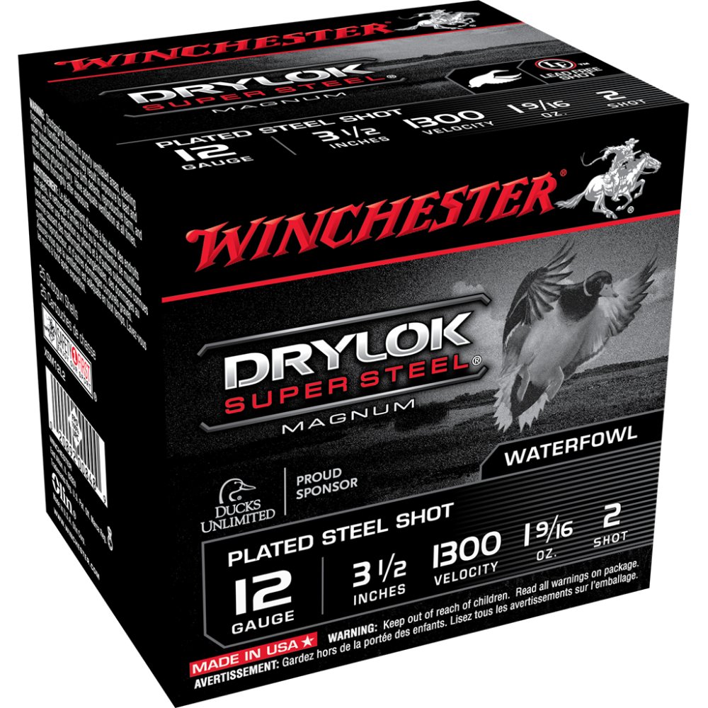 Winchester Drylok Super Steel Magnum 12 Ga 3.5" 2 Shot 25 Rounds - Winchester - 12 Gauge