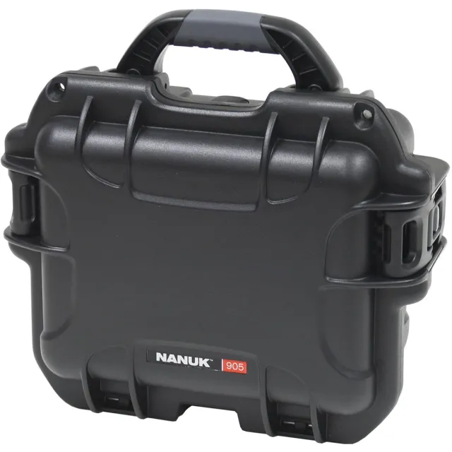 Nanuk 905S-010BK-0A0 Hard Case Black, Foam, 9.4"x7.4"x5", Waterproof - Nanuk
