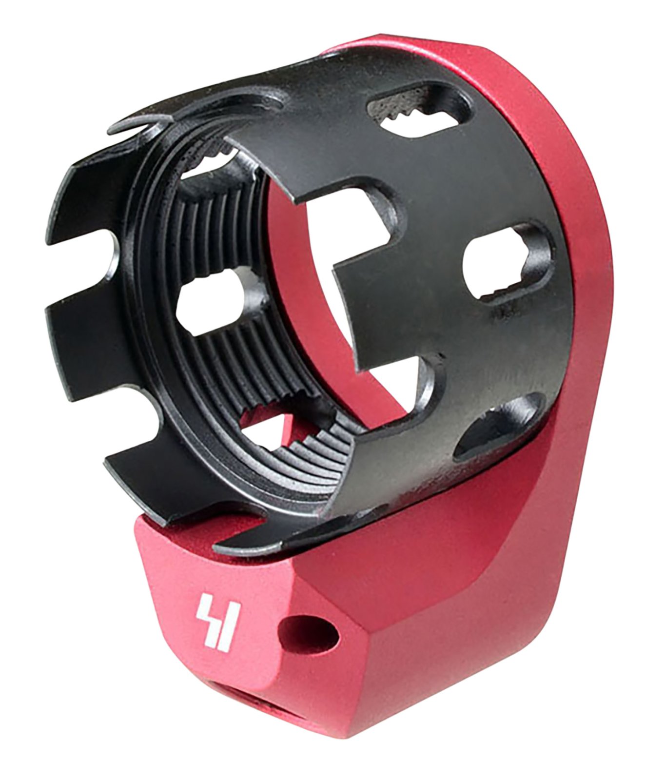 Strike Industries Tribus Red Anodized Castle Nut & End Plate Set - Strike Industries