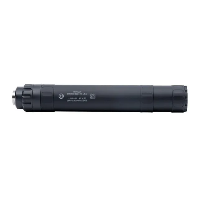 Gemtech 12126U Lunar 45 Suppressor, Aluminum/Titanium, .45 ACP, Black, Used