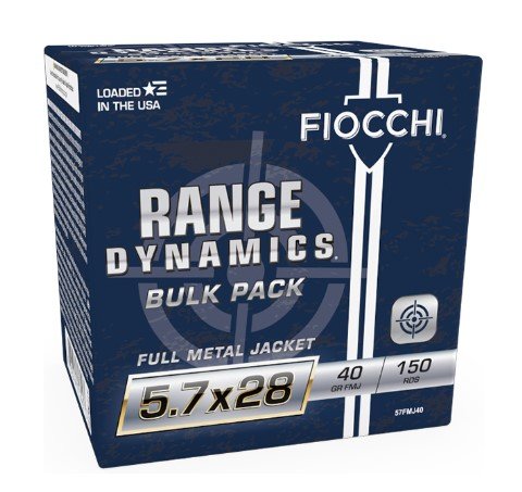 Buy Fiocchi 57FMJ40 Range Dynamics Pistol 5.7x28mm 40gr FMJ 150rd online