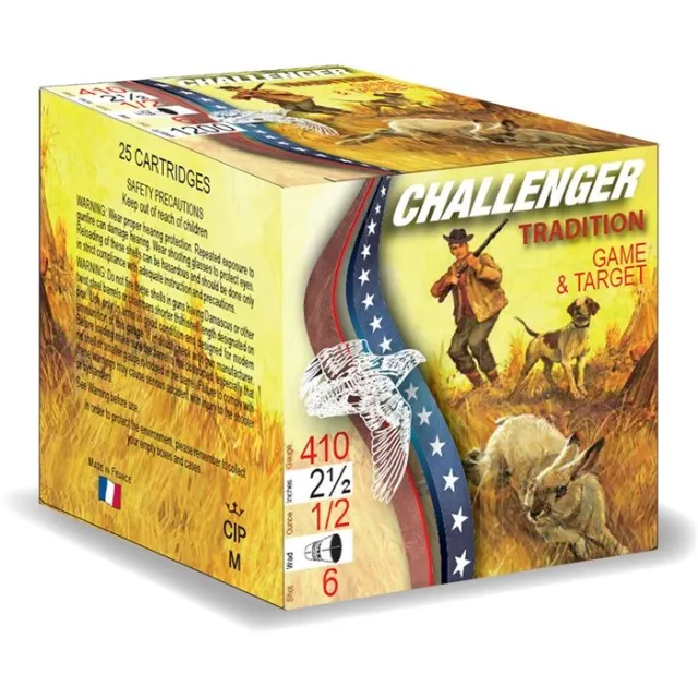 Challenger 1EX3600006 .410 Bore 2-1/2" 1/2oz #6 Shotgun Ammo 250 Case