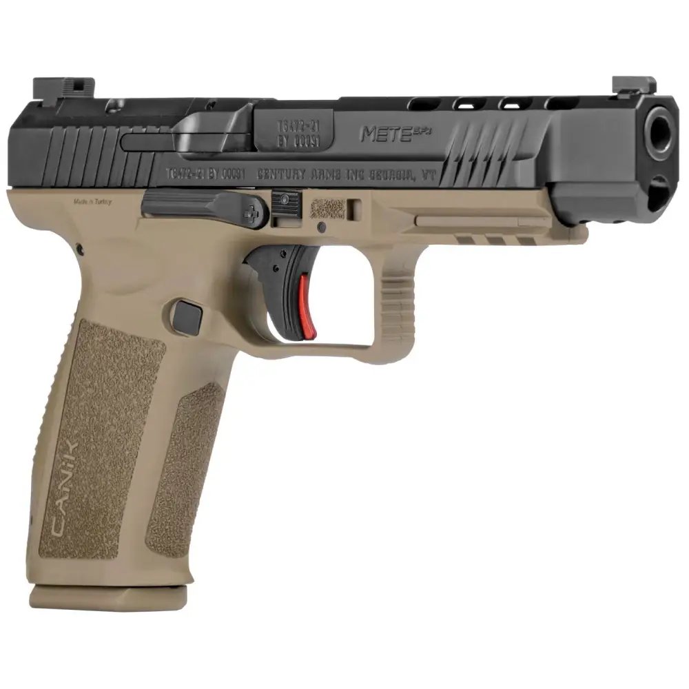Canik Mete SFX 9mm Pistol FDE/Black 5.2" Barrel 20+1 Capacity Optics Ready - Century Arms - 9mm