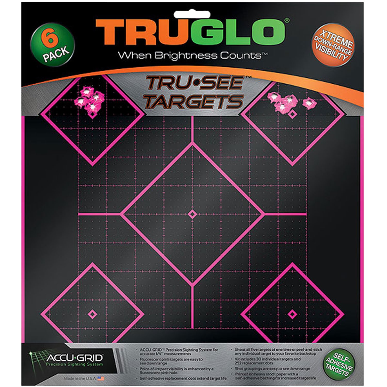 TRU Ball Tru-See 5 12x12 Self-Adhesive Heavy Paper Targets 12" X 12" - TRU Ball - 12" X 12"