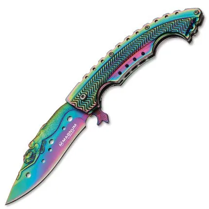 Boker Magnum Rainbow Mermaid 01LG318 Folding Pocket Knife - Boker