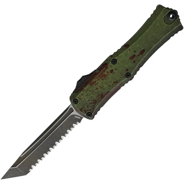 Microtech Hera II Mini 2.96 In Outbreak OB ALU HNDL Full Serrated - MICROTECH