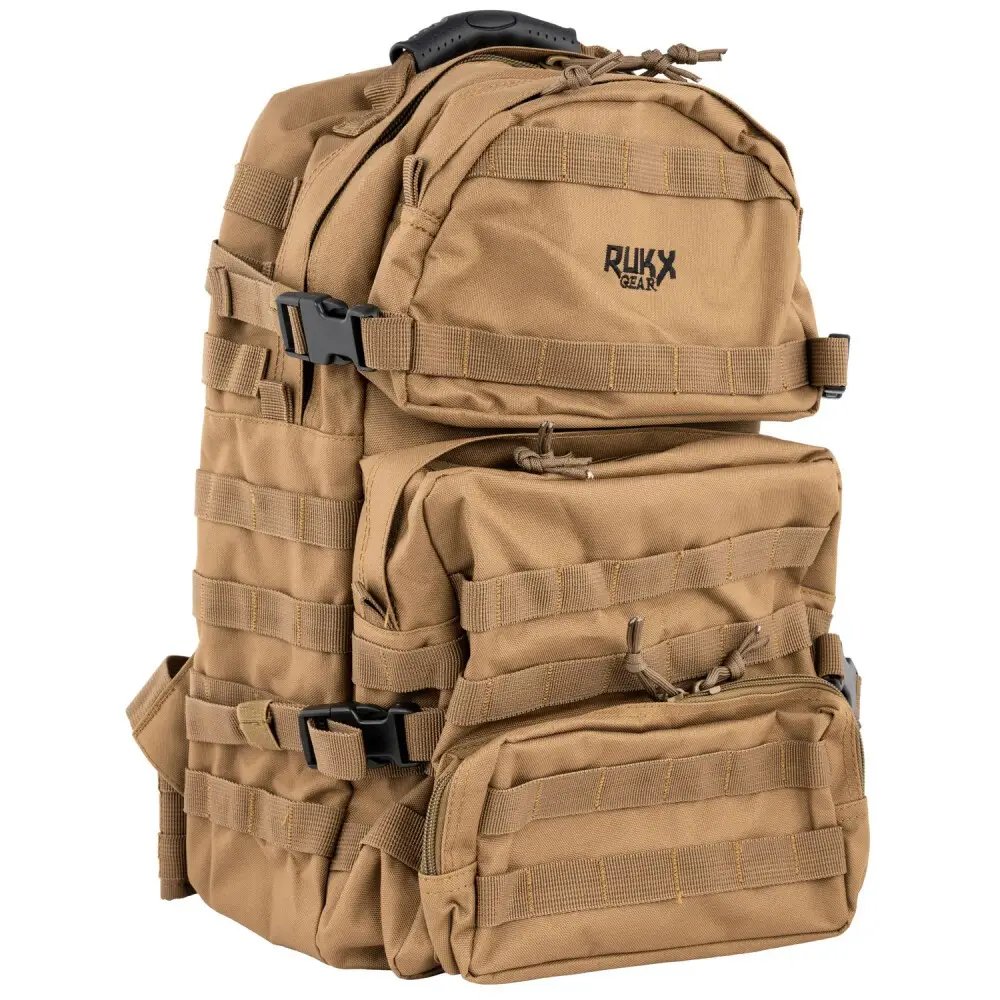 RUKX Gear Tactical 3-Day Backpack Tan - American Tactical Imports