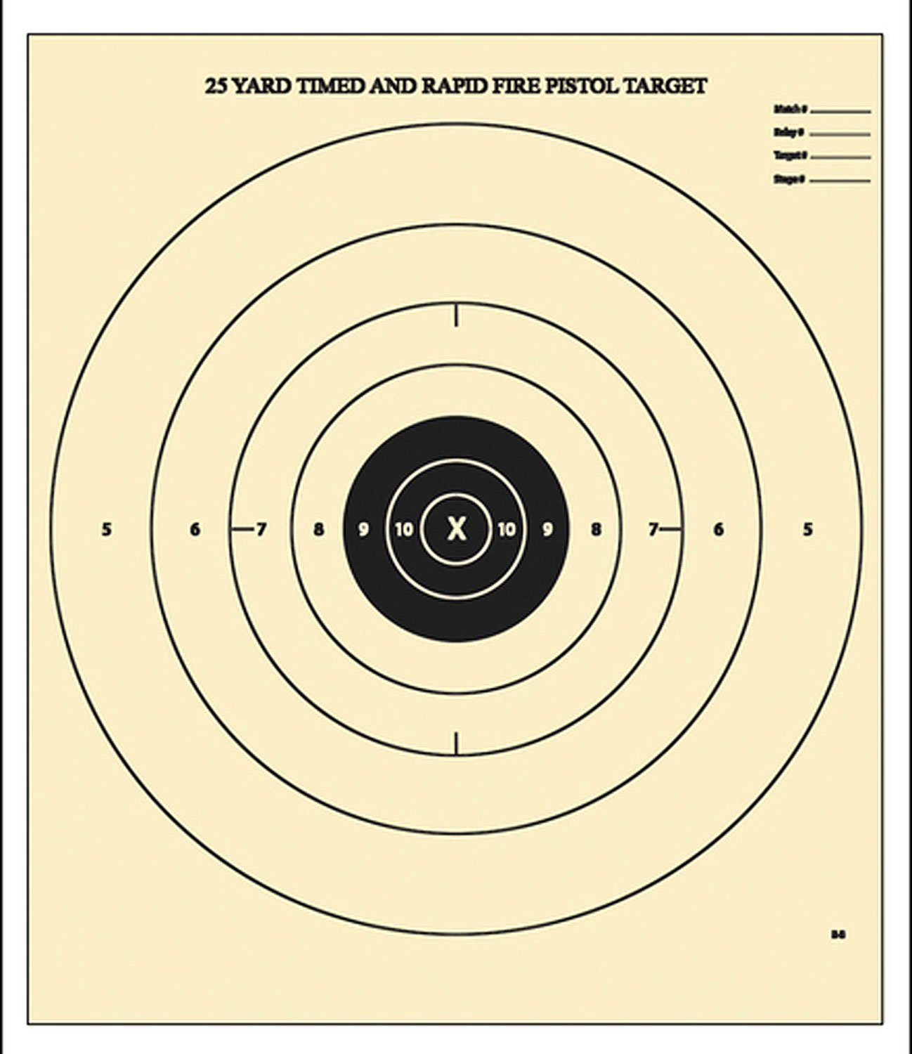 Buy Action Target B8100 25-Yard Timed Rapid Fire Pistol Target 21"x24" 100 Pack online