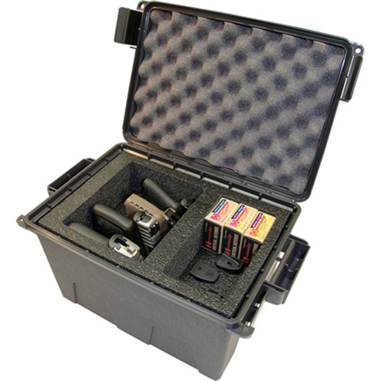 MTM TPC4 Tactical Pistol Case Dark Earth Holds 4 Handguns, Water-Resistant - MTM Case-Gard