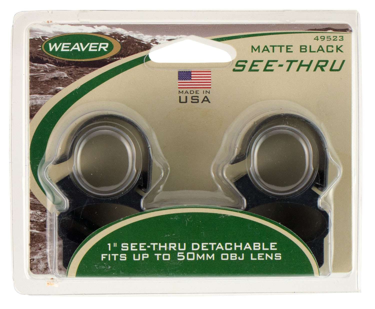 Buy Weaver 49523 Detachable See-Thru Rings 1 in Matte Black online