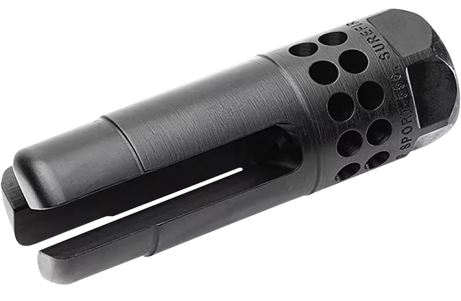 Buy SureFire WARCOMPSPORT7625824 Flash Hider 30 Cal (7.62mm NATO) 5/8"-24 tpi, Open Tine 3-Prong, Ported Black Stainless Steel online