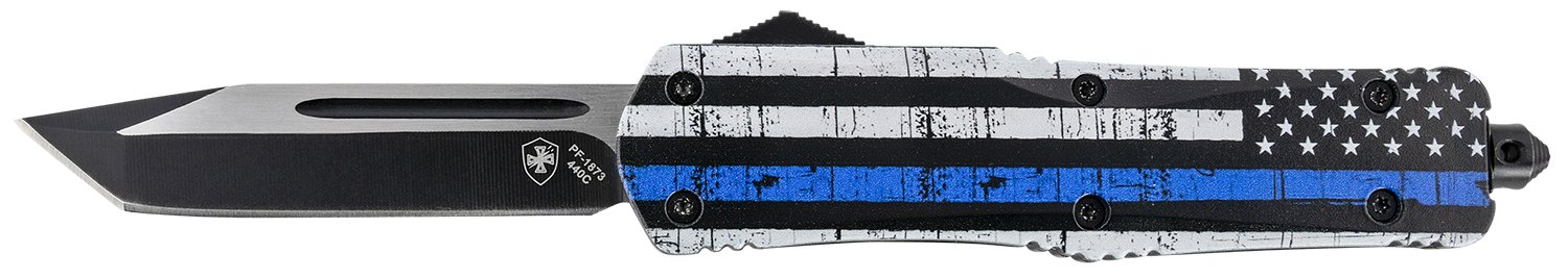 Templar LBTB231 Back The Blue Gen II 3.5" OTF Tanto Black Blade Knife - Templar Knife