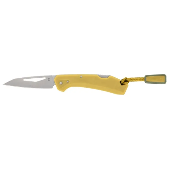 Gerber LST Mini Mustard Yellow Compact Folding Knife Reversible Pocket Clip - Gerber