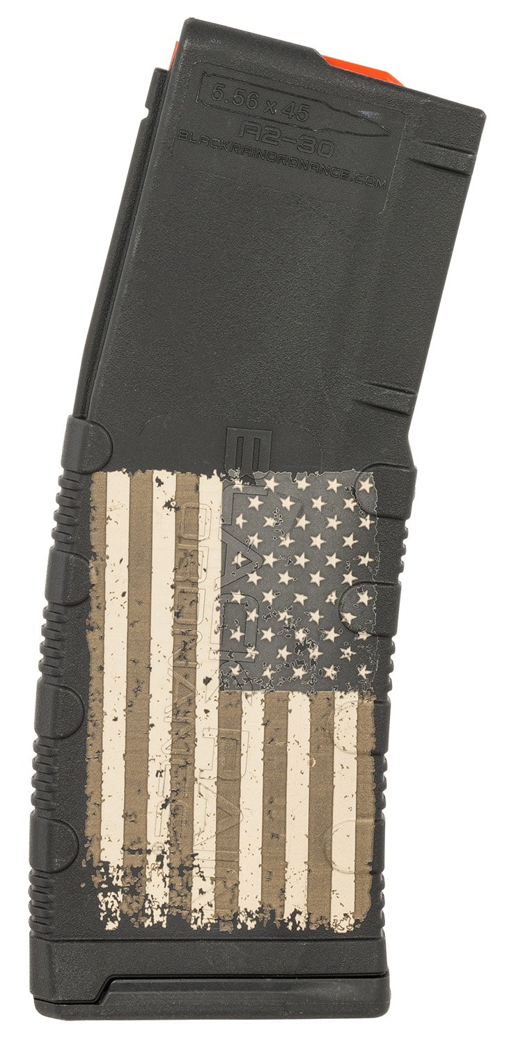 Black Rain Ordnance MAG30AMFLAG 223 Rem/5.56x45mm NATO 30rd Magazine - Black Rain Ordnance - 30RD