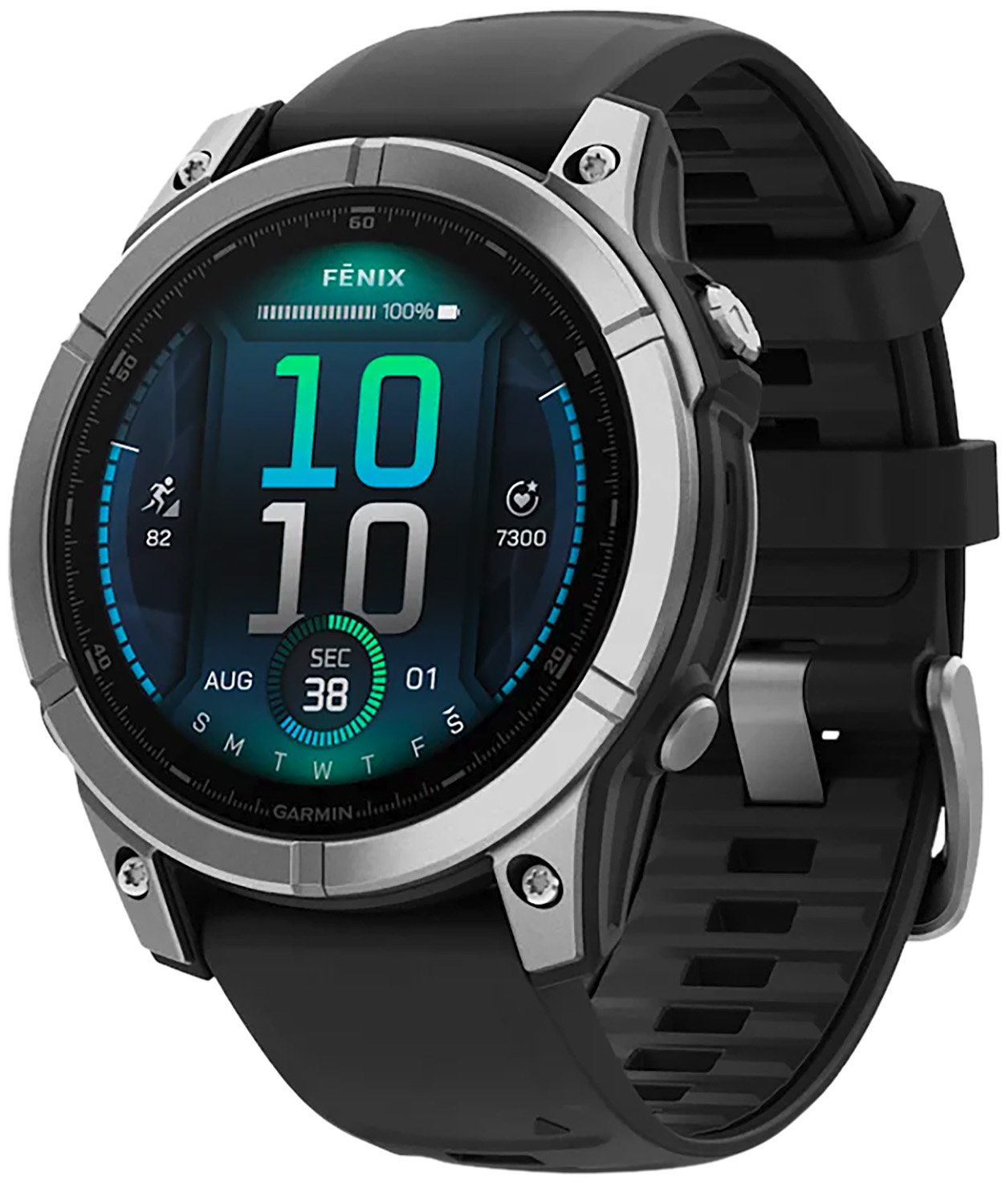 Garmin 010-03025-02 Fenix E 47mm AMOLED Stainless Steel Black - GARAYSAR