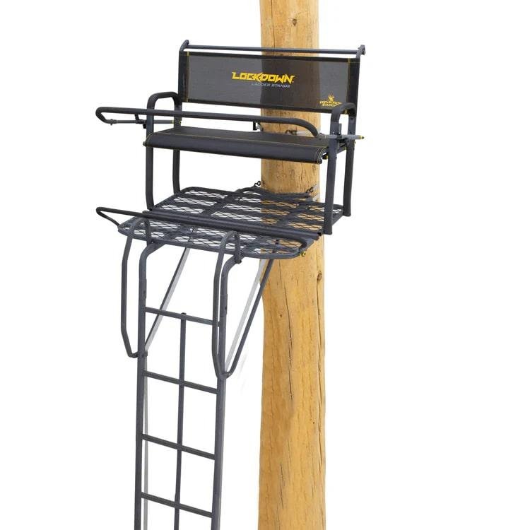 River's Edge LD202 Lockdown Ladder Treestand 2-Man 21 ft TearTuff Seat - Ardisam (River's Edge/ Barronett Blinds)