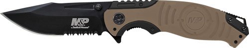S&W M&P Index Flipper Knife 3.5" Black/Desert Tan Clip - Smith & Wesson