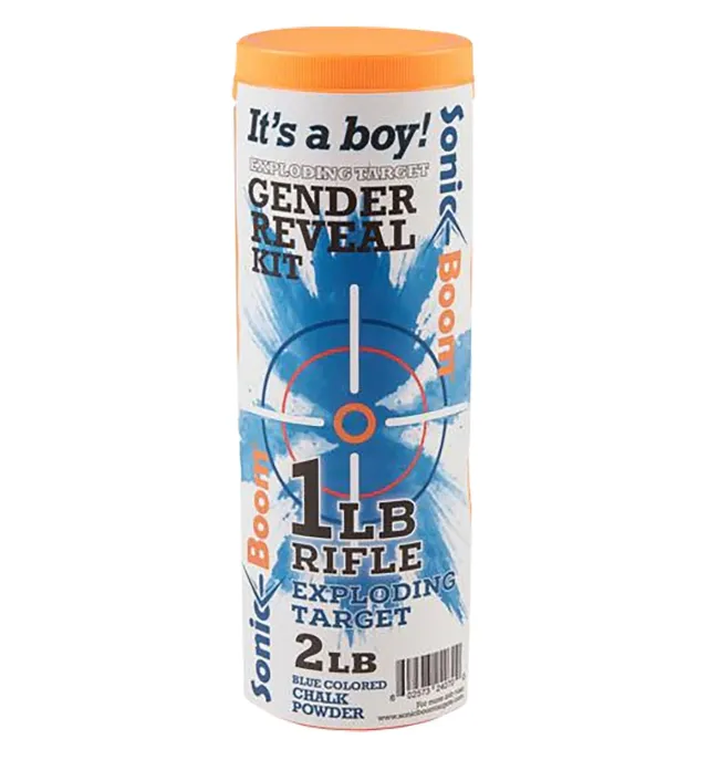 Sonic Boom SBTGRBOY Gender Reveal Kit Exploding Rifle Targets Boy - SONIC - 1 LB