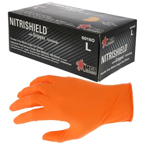 Orange 6 Mil Texture Nitrile PF Disp - MCR Safety