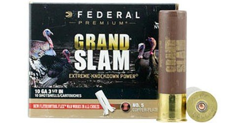 Federal PFCX101F 5 Grand Slam 10ga 3.5" 2oz #5 Turkey Loads 10/Box - Federal Premium Ammunition - 10 GAUGE