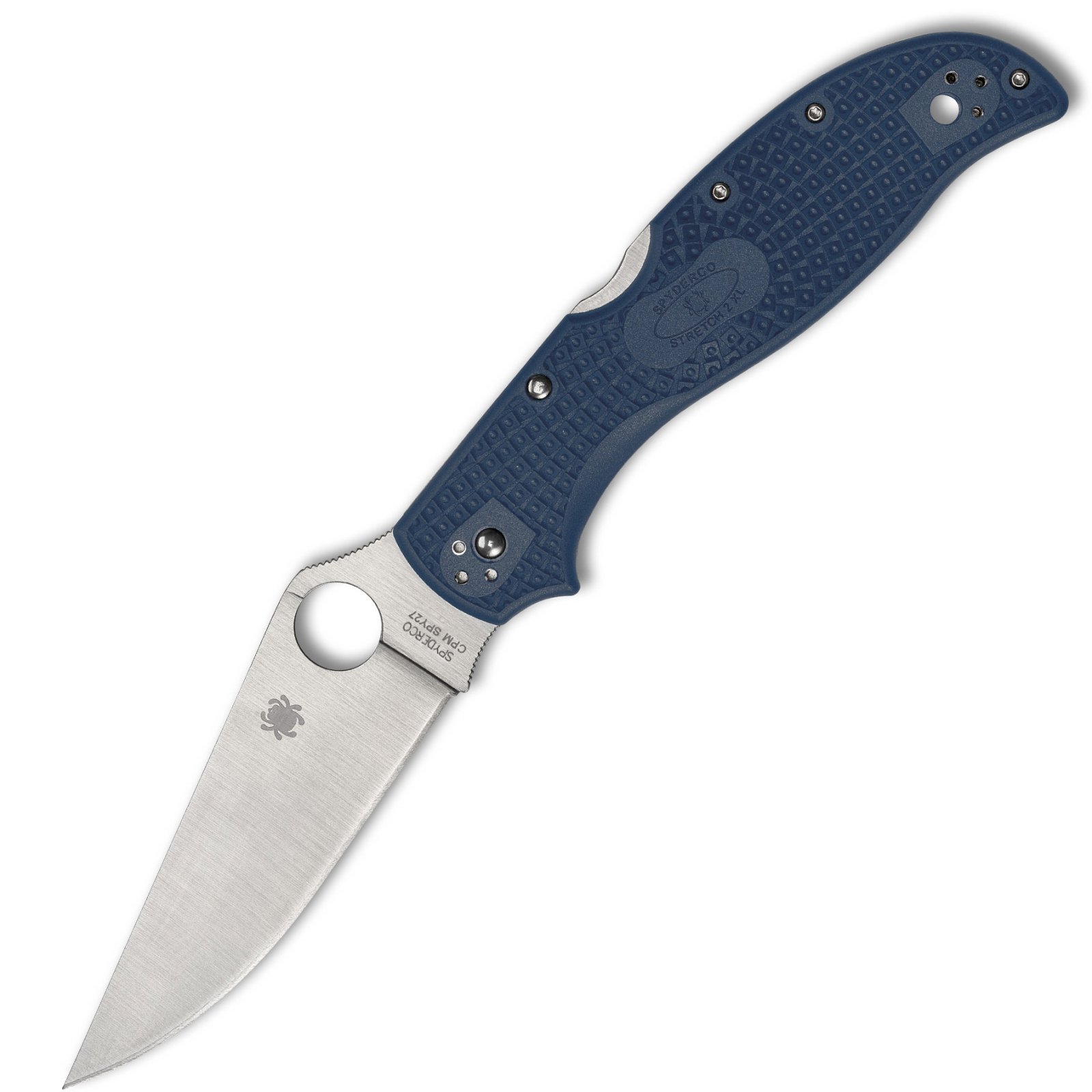Spyderco Stretch 2 XL Folding Knife 3.99 in Clip Point Satin Finish - Spyderco