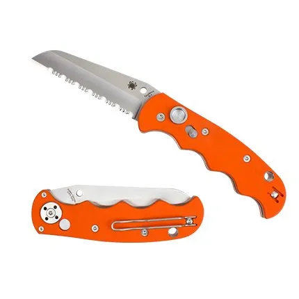 Buy Spyderco C165GSOR Autonomy AU-SAT-FS Orange G10 Knife H-1 Blade online