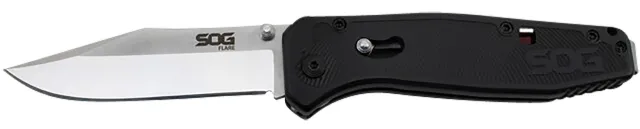 SOG Flare Knife: Satin Straight Edge Blade - SOG-FLA1001-CP - SOG