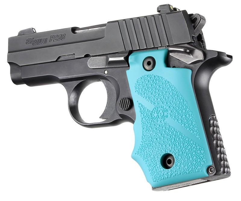 Buy Hogue Rubber Grip for SIG Sauer P238 Finger Grooves Aqua online