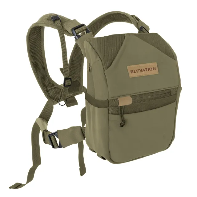 Elevation Encompass Bino Harness Ambush Green, Magnetic Closure, Adjustable - Elevation