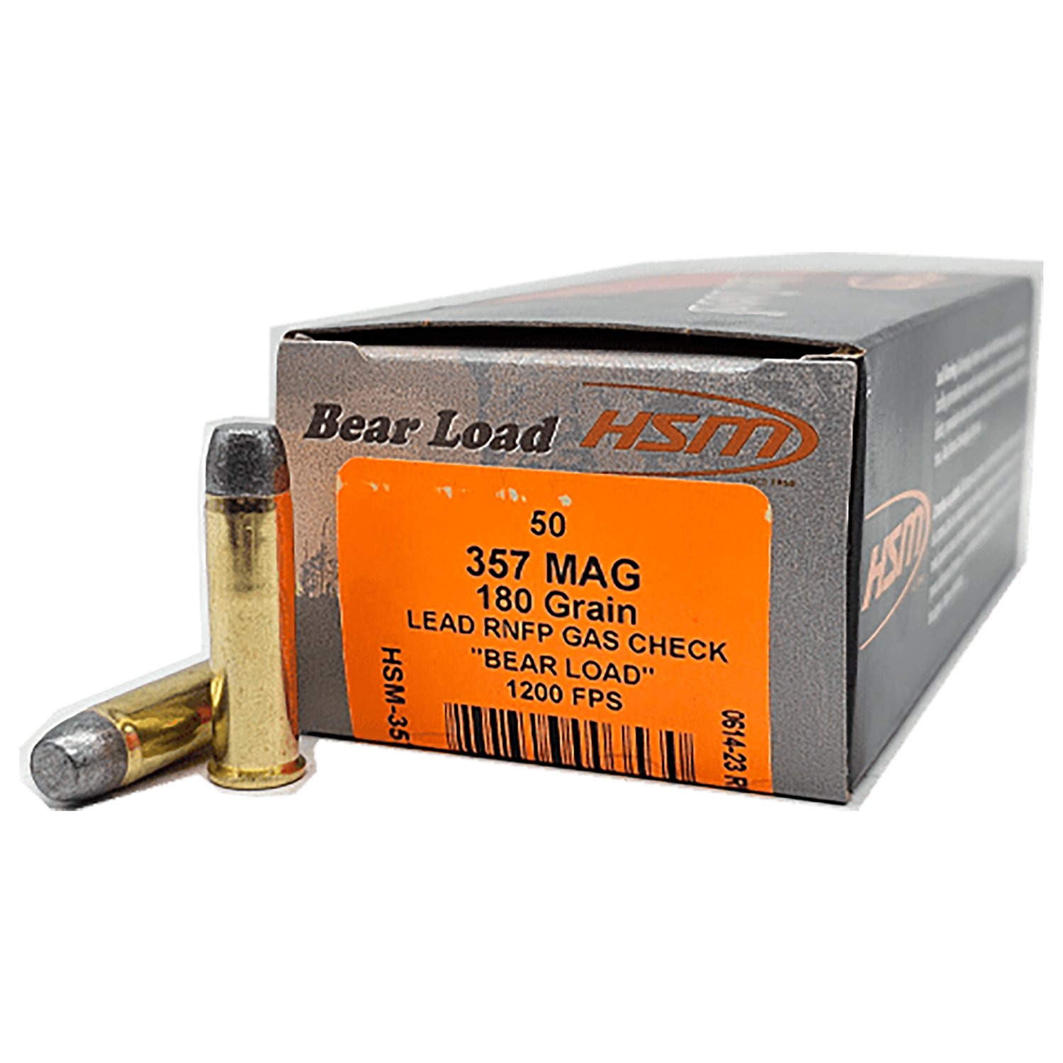 HSM Ammunition Bear Load 357 Magnum 180gr RNFP 50rd Box - HSM Ammunition - 357 Magnum